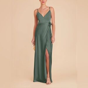 Birdy Grey Cindy Dress in Matte Satin Eucalyptus